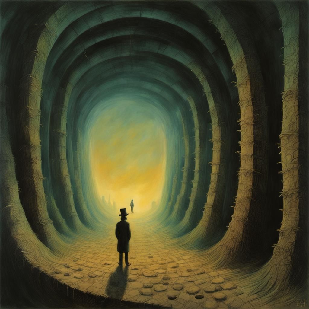 Dystopian Chocolate Factory: A Surreal Vision