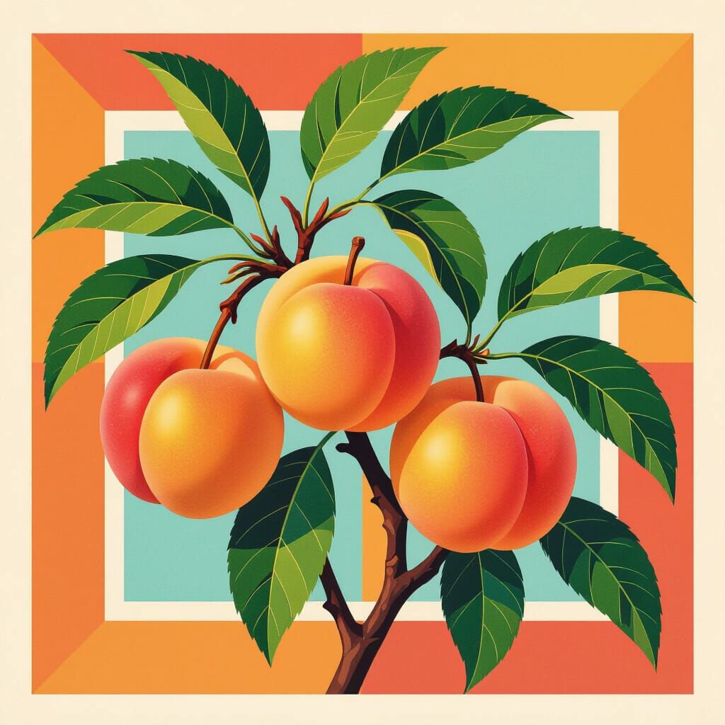 Bauhaus Peach Tree Pop Art