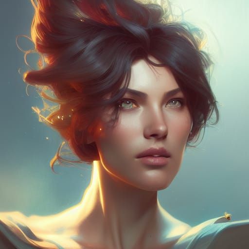 Hopeful Portrait in Hyperdetailed Style