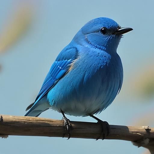 Vibrant Bluebird of Happiness