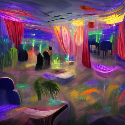 Post-Impressionist Night Club Scene