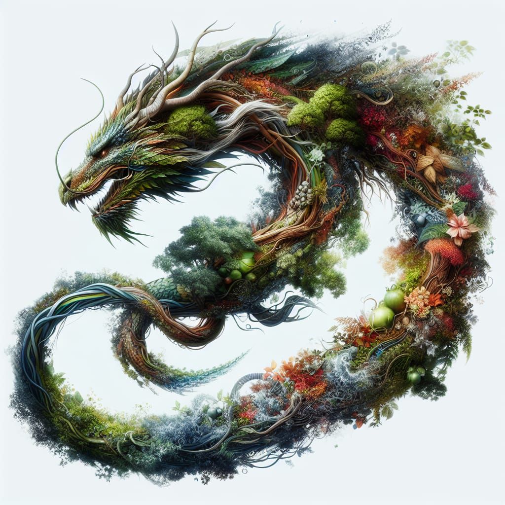 Earth Dragon in Motion: A Fantasy Mid-Shot