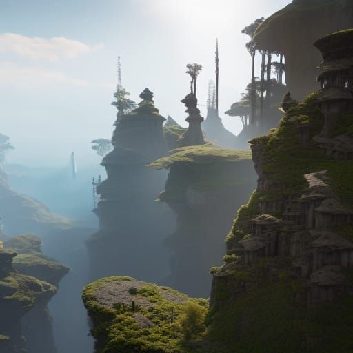 Fantastical Evolution in Deep Color, Matte Painting