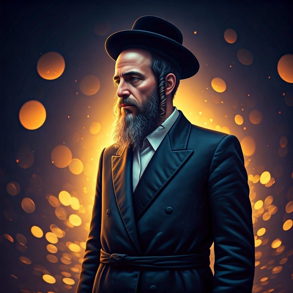 Hasidic Man in Dreamlike Realm: Mystical Realism