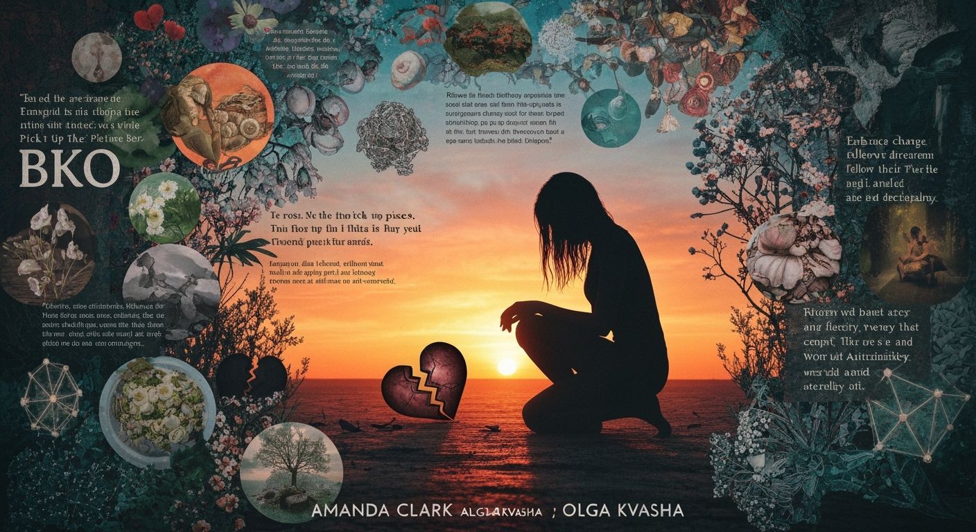 Surreal Bio-Art Collage of Woman with Broken Heart