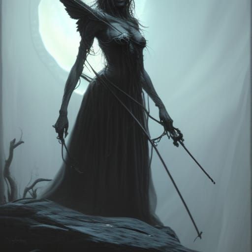 Ghost-Witch of Wabanaki Tribes: Fantastical Horror Art