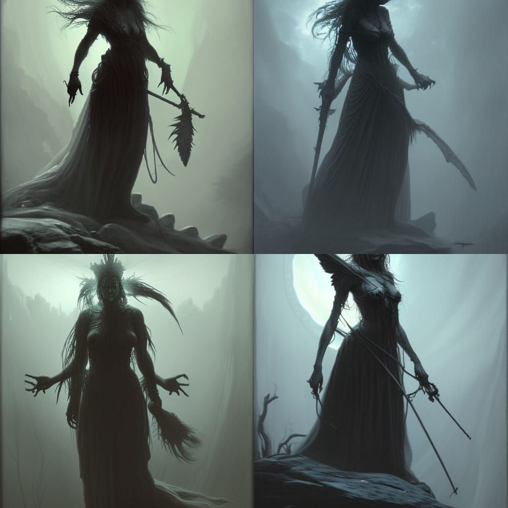 Skadegamutc: Ghost-Witch of Wabanaki Tribes in Detailed Matt...