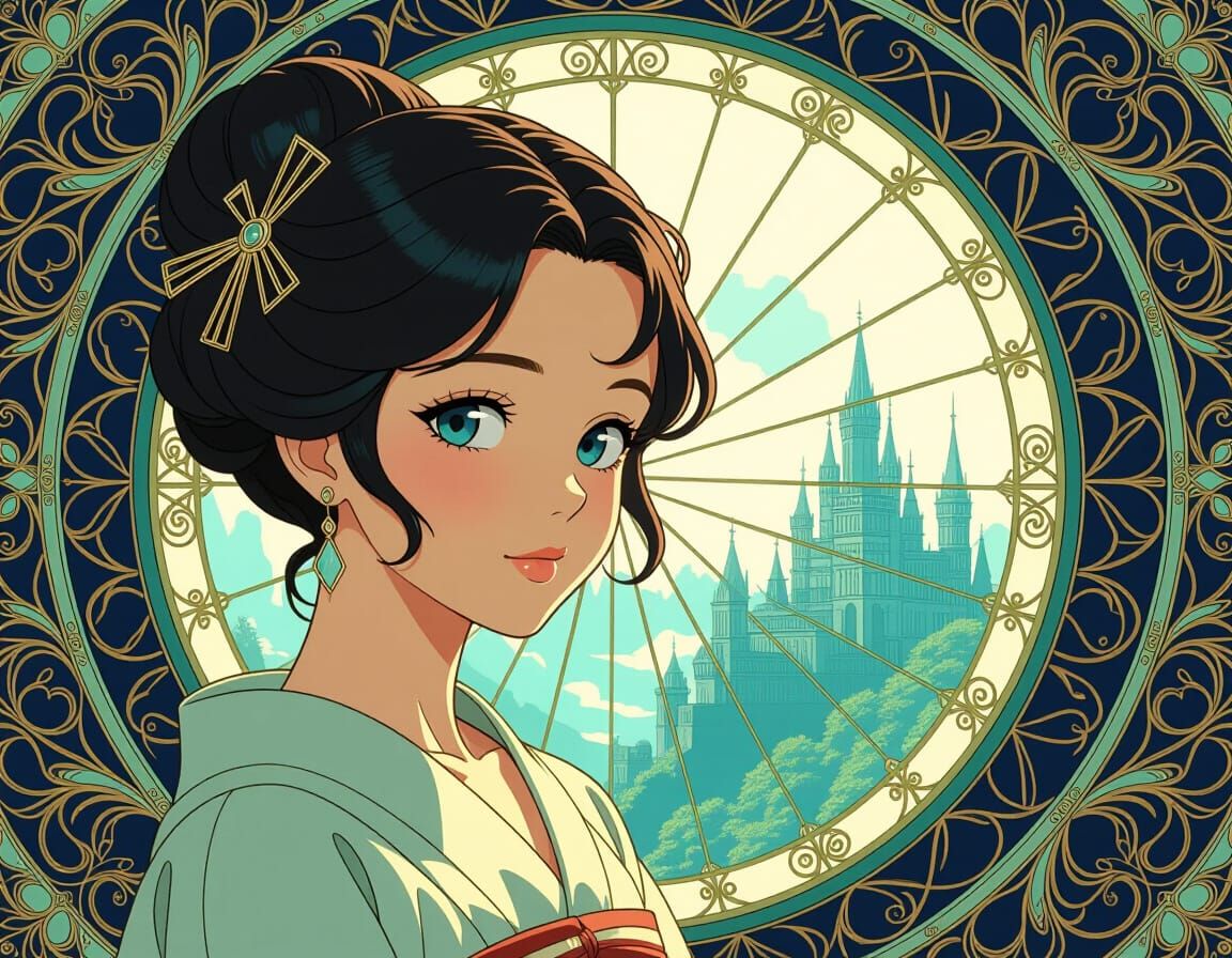 Elegant Niko B Anime Portrait in 3D