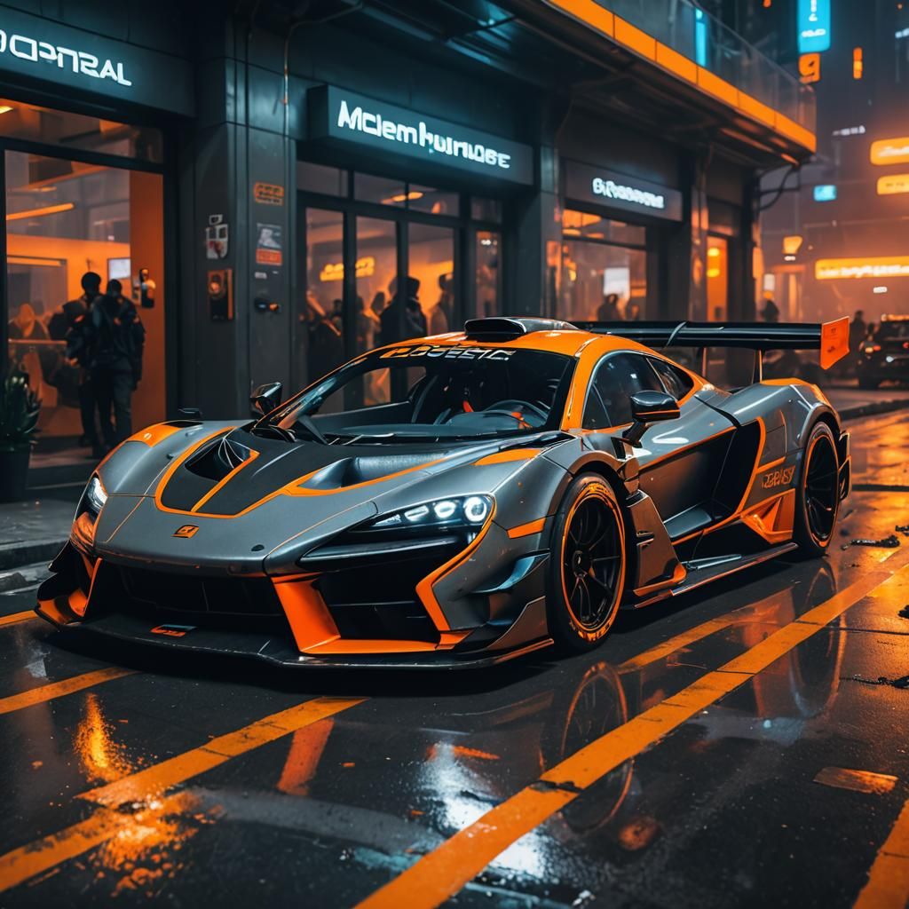 McLaren Senna GTR in Cyberpunk Neon Style