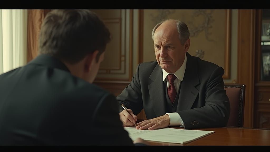 Mikhail Antonov, Cold War-Era USSR. A diplomatic notary working with cultural exchange delegations,

Mikhail Antonov not...