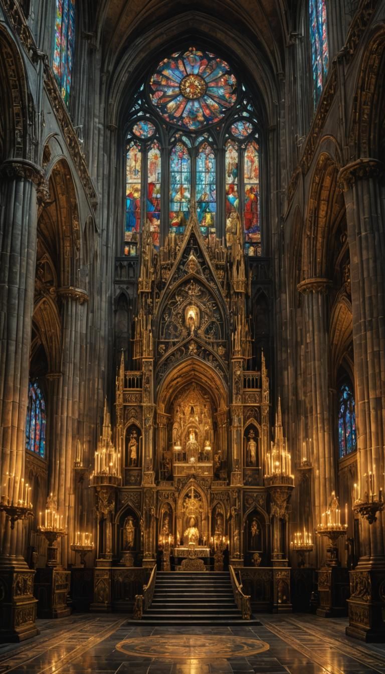 Warhammer 40,000: Emperor Enthroned in Gothic Cathedral