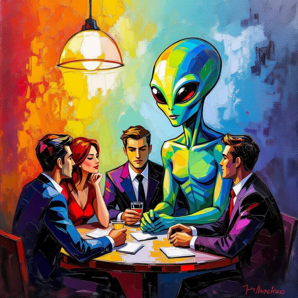 People Apply to Alien Business: Neo-Impressionist Painting