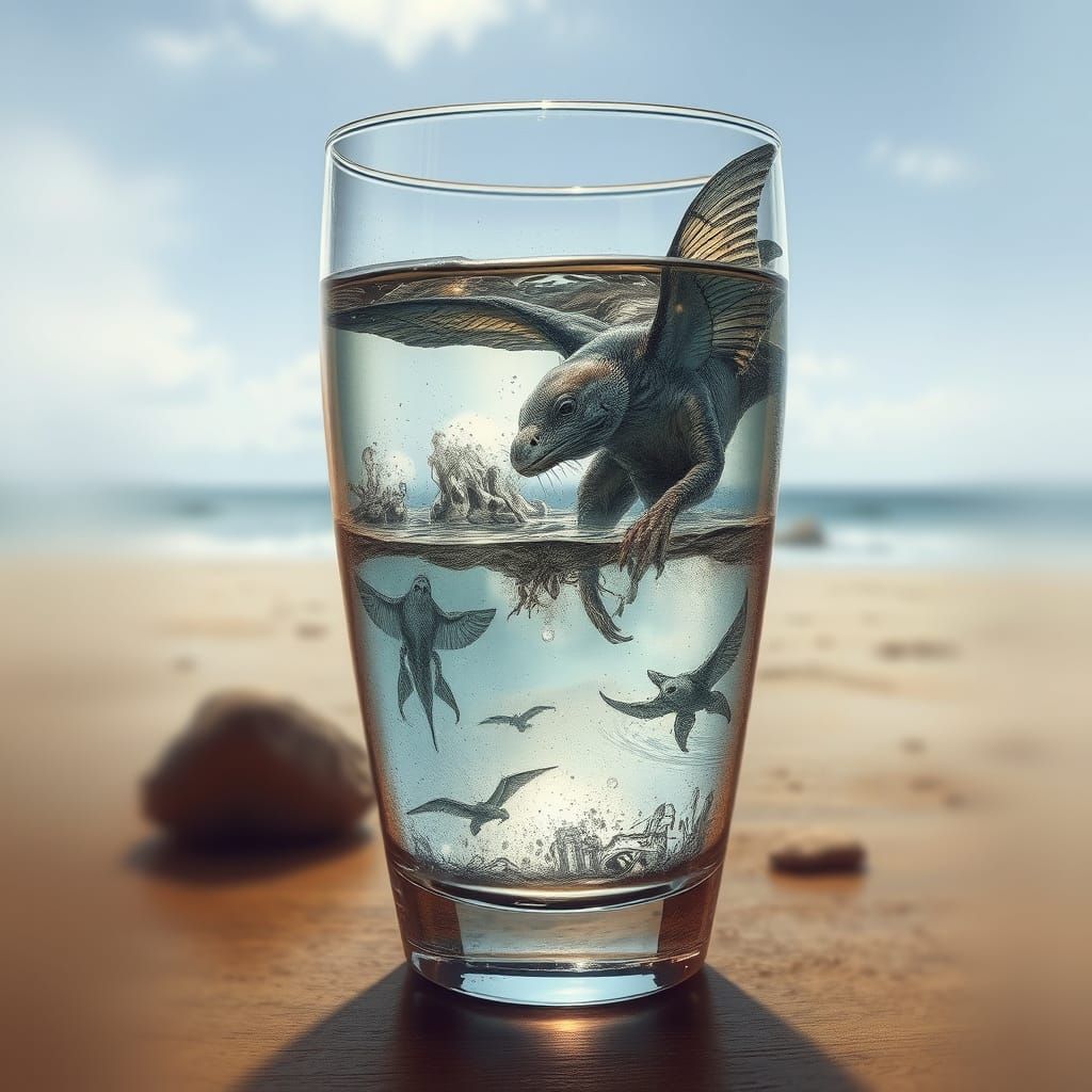 La Déesse des océans dans un verre d'eau