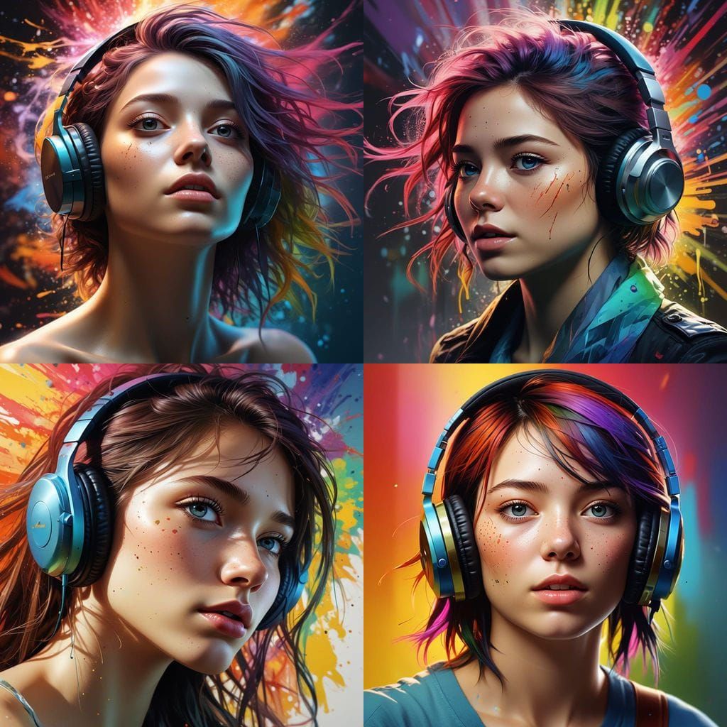 Vibrant Soundscapes in Splashing Colors