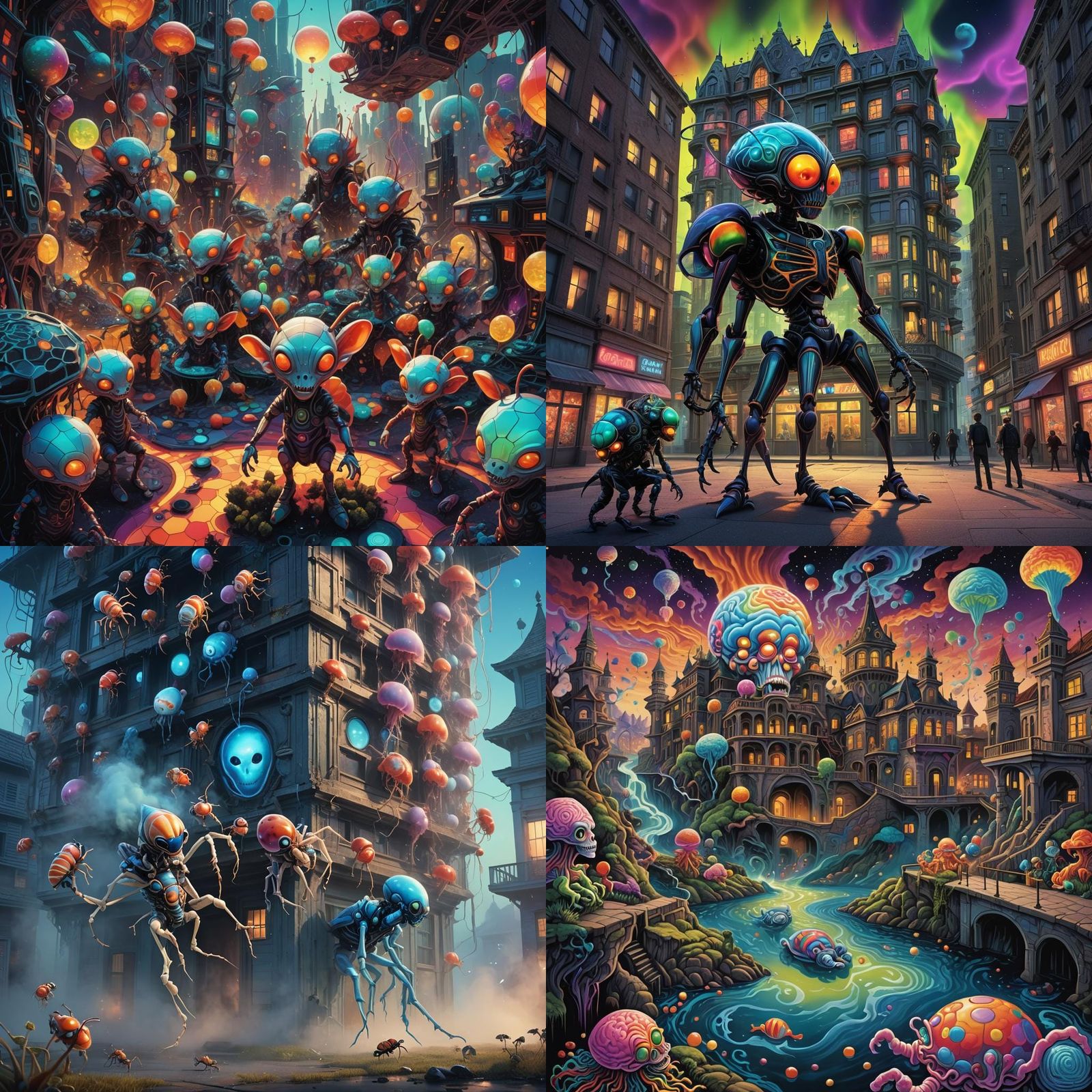 Surreal Alien Insect Dreamscape