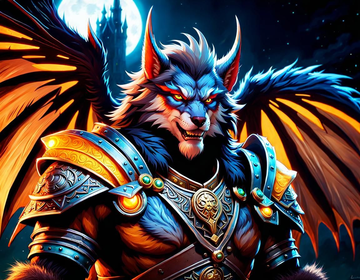 And When the Full Moon comes, a Warrior King became a Werewolf with Wings