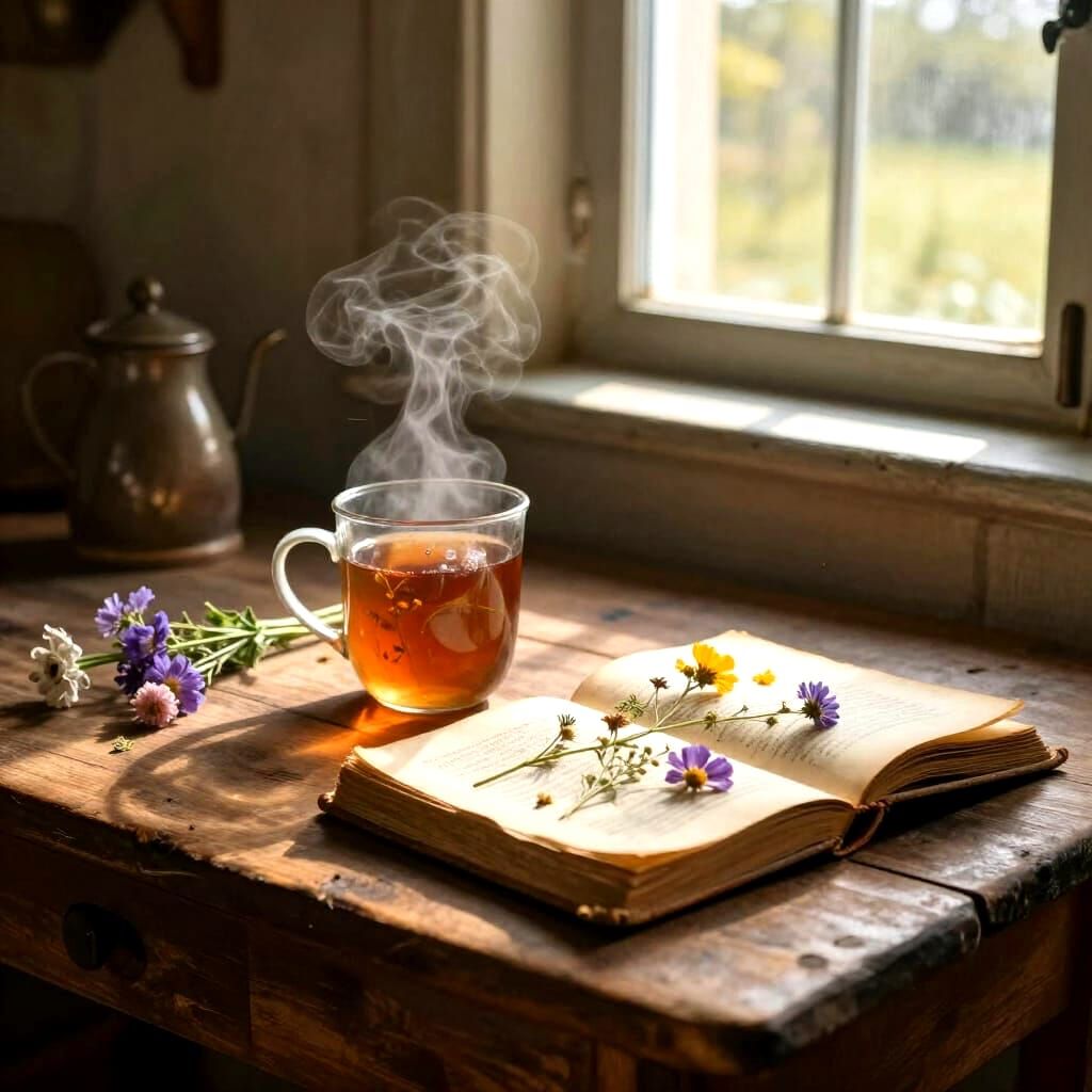 Cozy 18th Century Kitchen with Morning Light
