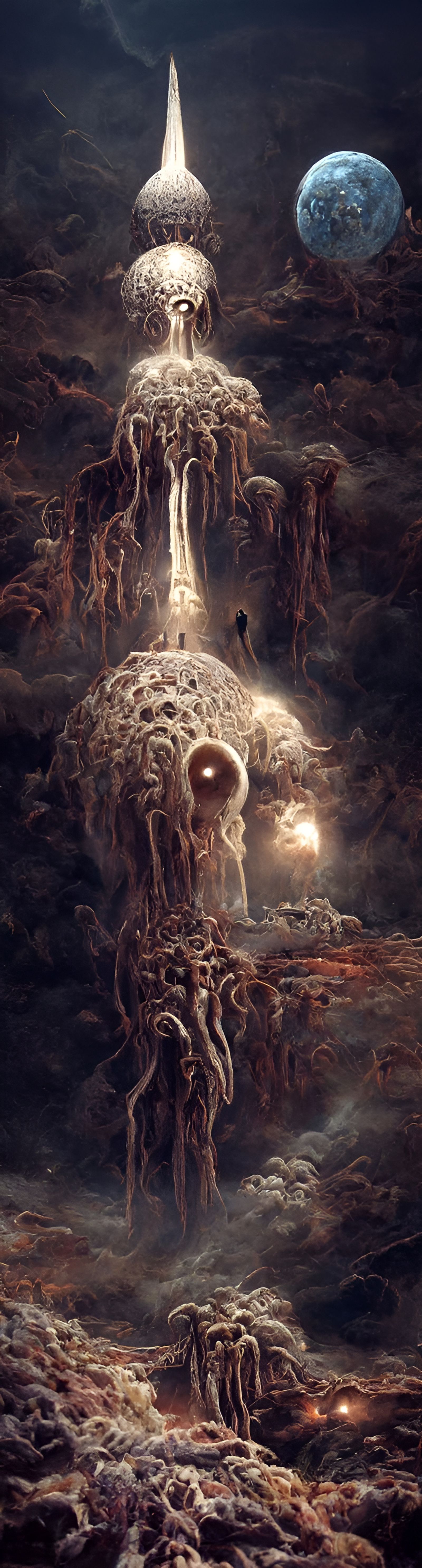 Eldritch Creatures in an Alien Landscape