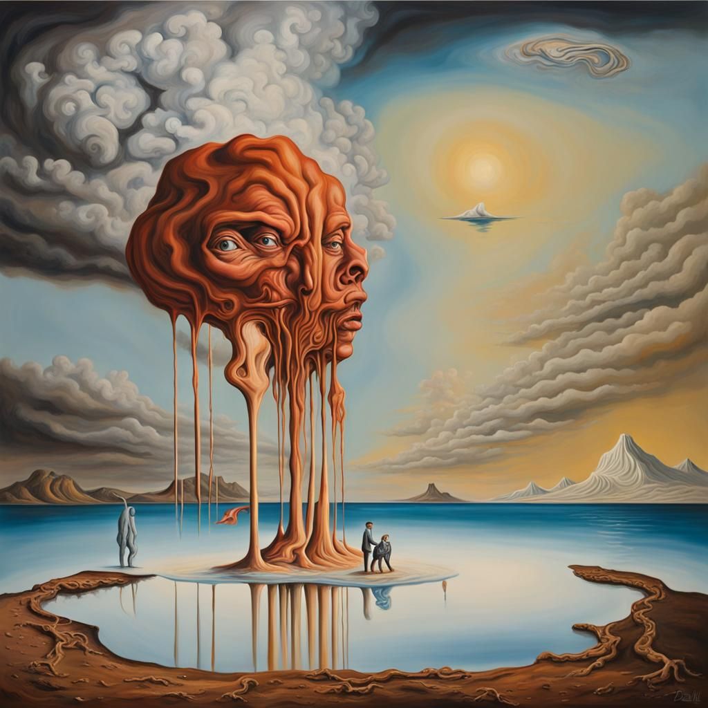 Surreal Climate Change Image in Dali Style