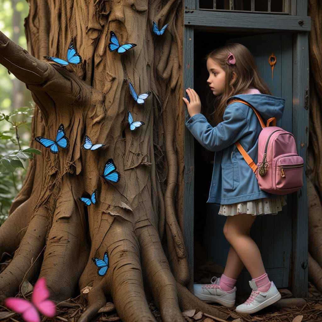 A Young Girl Discovers Enchanted Forest Wonderland