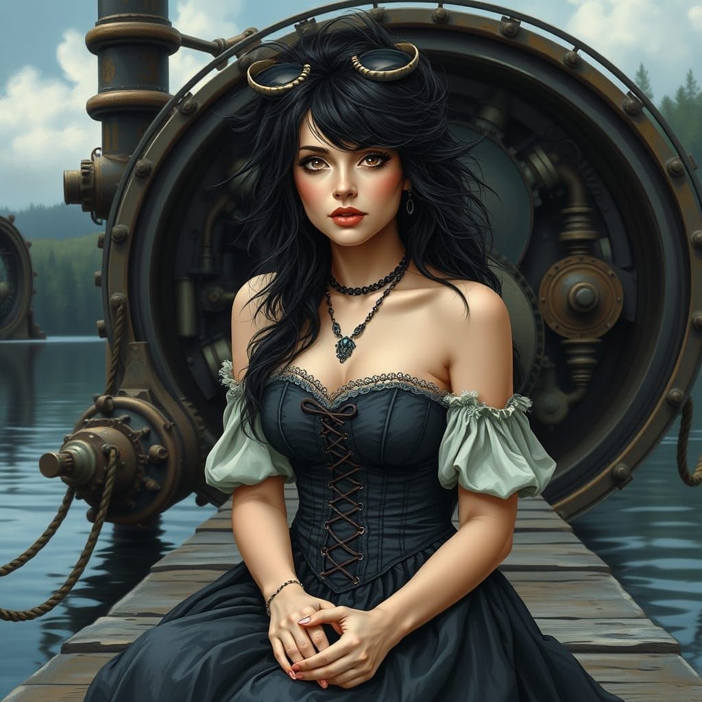 Acrylic and chalk painting highly detailed stunningly beauti...