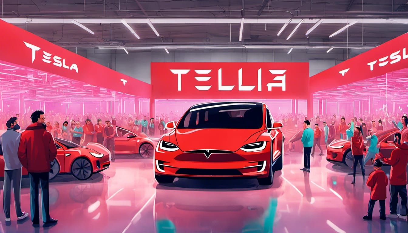 Tesla Factory Birthday Celebration with Cybertruck Cake