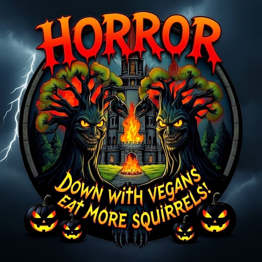 Oak Trees Argue Before Burning Castle Logo