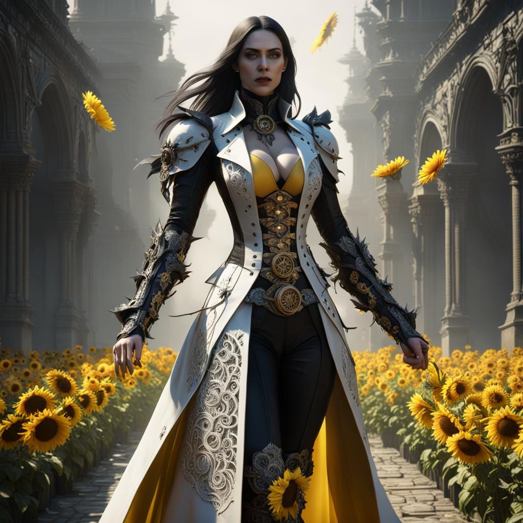 Vampire Warrior in Steampunk Gothic Style