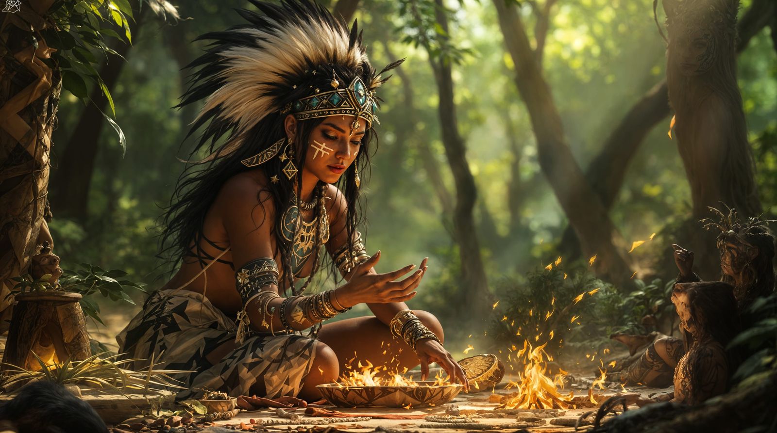 Spiritual Tribal Goddess in Nature