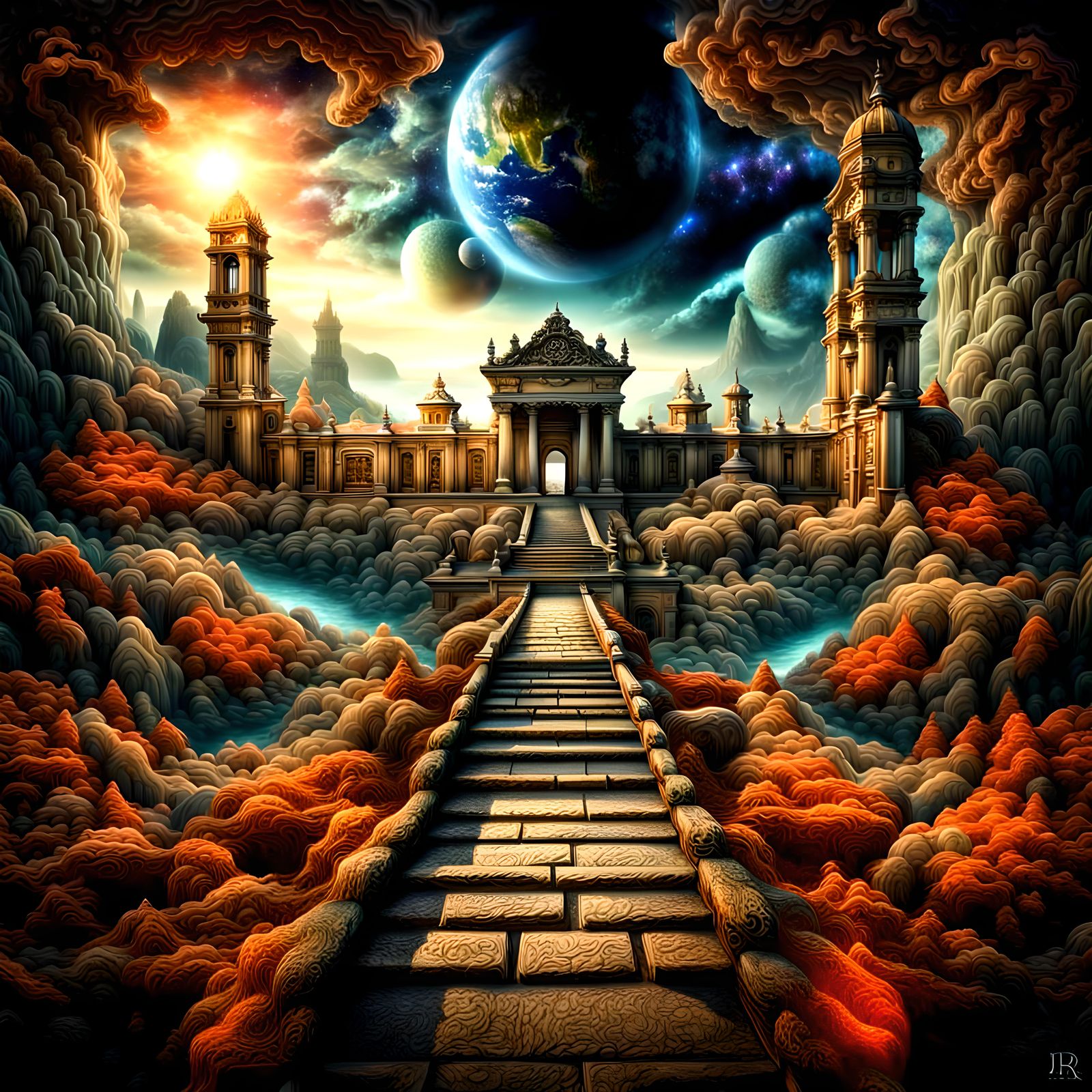 Dreamlike Inner World Landscape of the Psyche