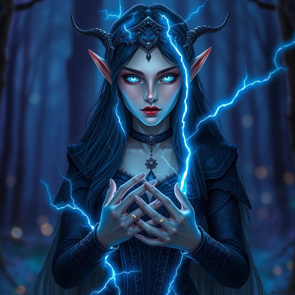 Glowing Elf Queen of the Electric Forest