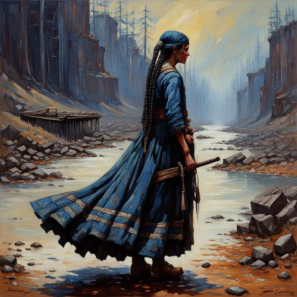 Melancholy Figure in Oil, Gurney Style