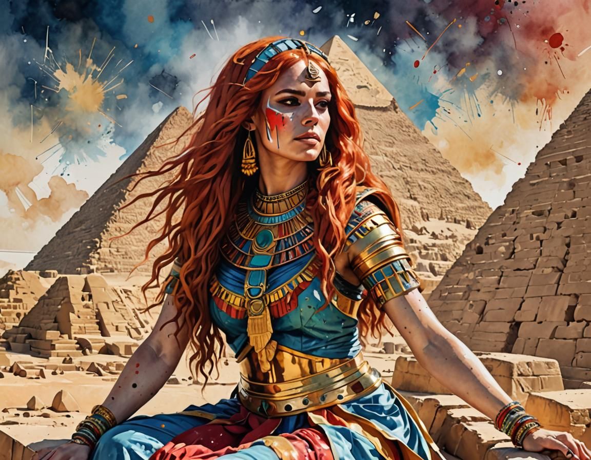 Beautiful Redhaired Egyptian Goddess
