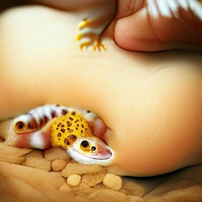 Detailed Portrait of a Leopard Gecko