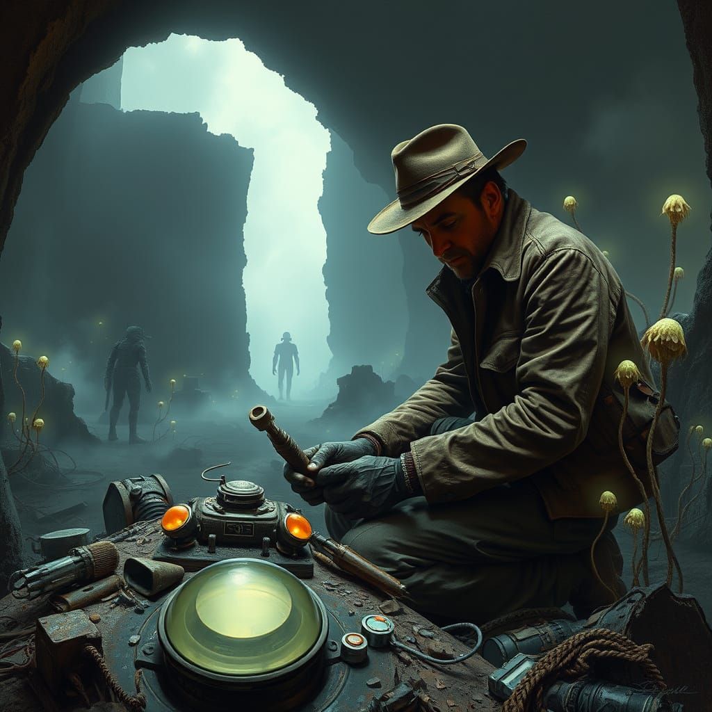 Industrial Sci-Fi Archaeologist Uncovers Alien Secrets