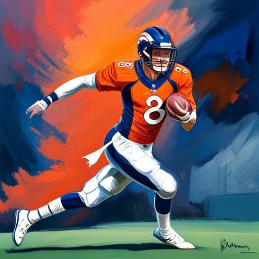 Denver Broncos Football Team Digital Art