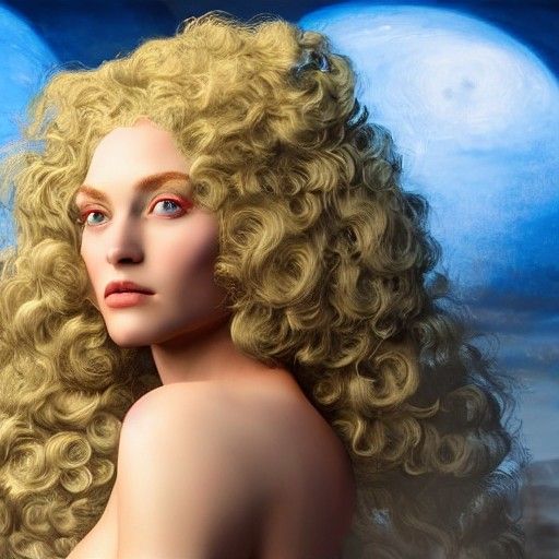 Goddess Venus in Detailed Matte Painting Style