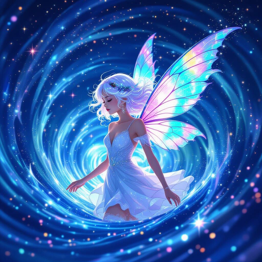 Stardust Girl Enters a Whirlpool of Stars