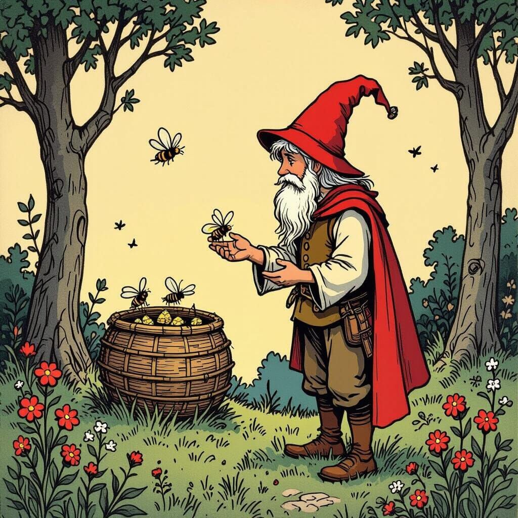 Harap-Alb Rescues Bees in Enchanted Forest