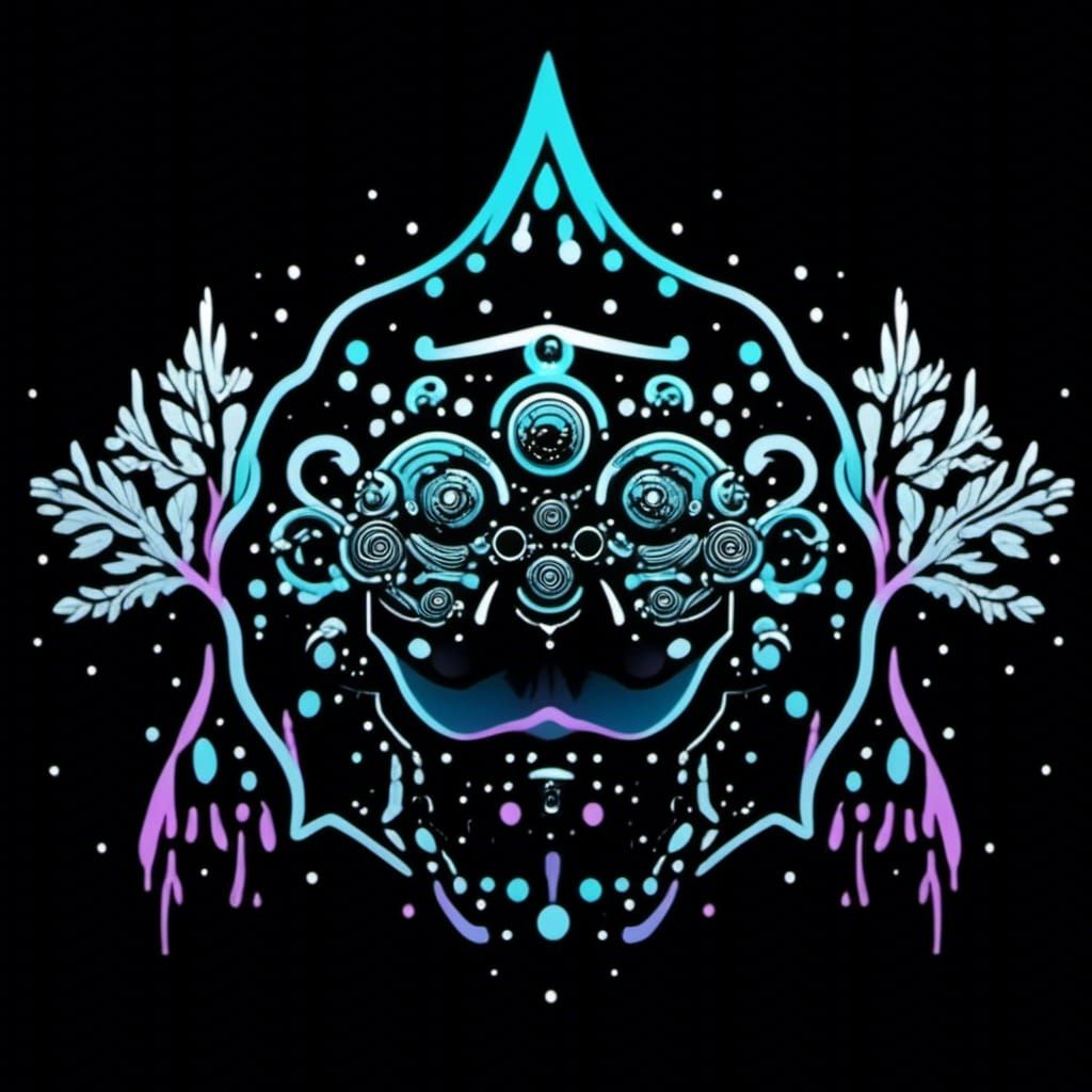 Watchful Person Gagging on Lolly, Psychedelic Retropunk