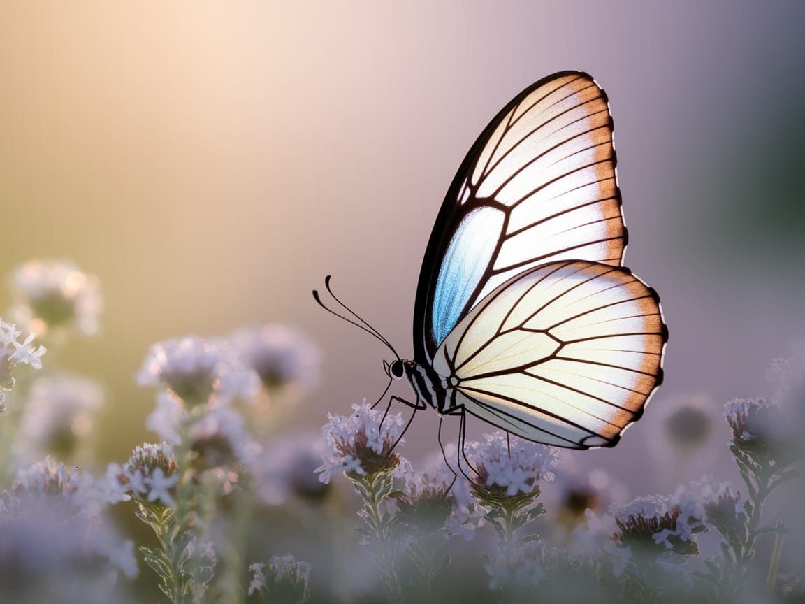 Butterfly in Dreamy, Magical Landscape
