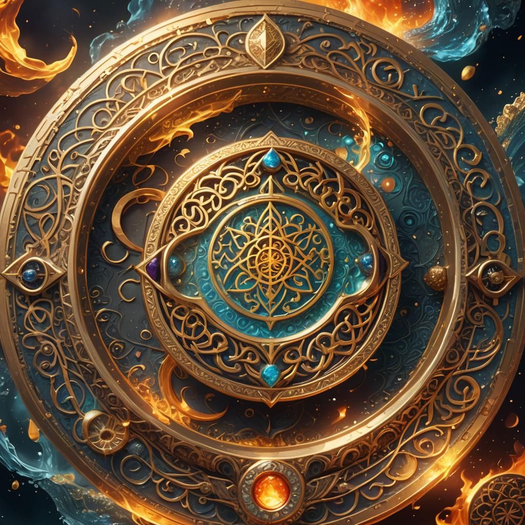 Arabic Fantasy Element Ring Concept Art