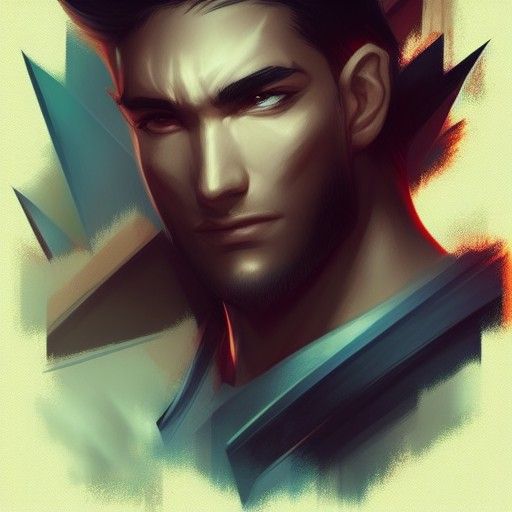 Heroic Man in Contemporary Fantasy Style