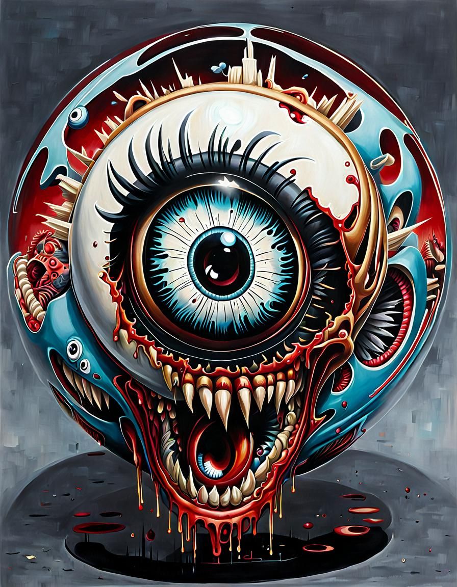 Exploded eyeball by Nychos