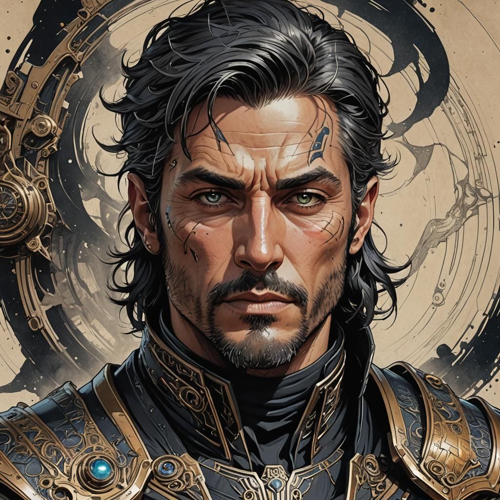 Dashing Space Rogue Wanted Poster in Surreal Style