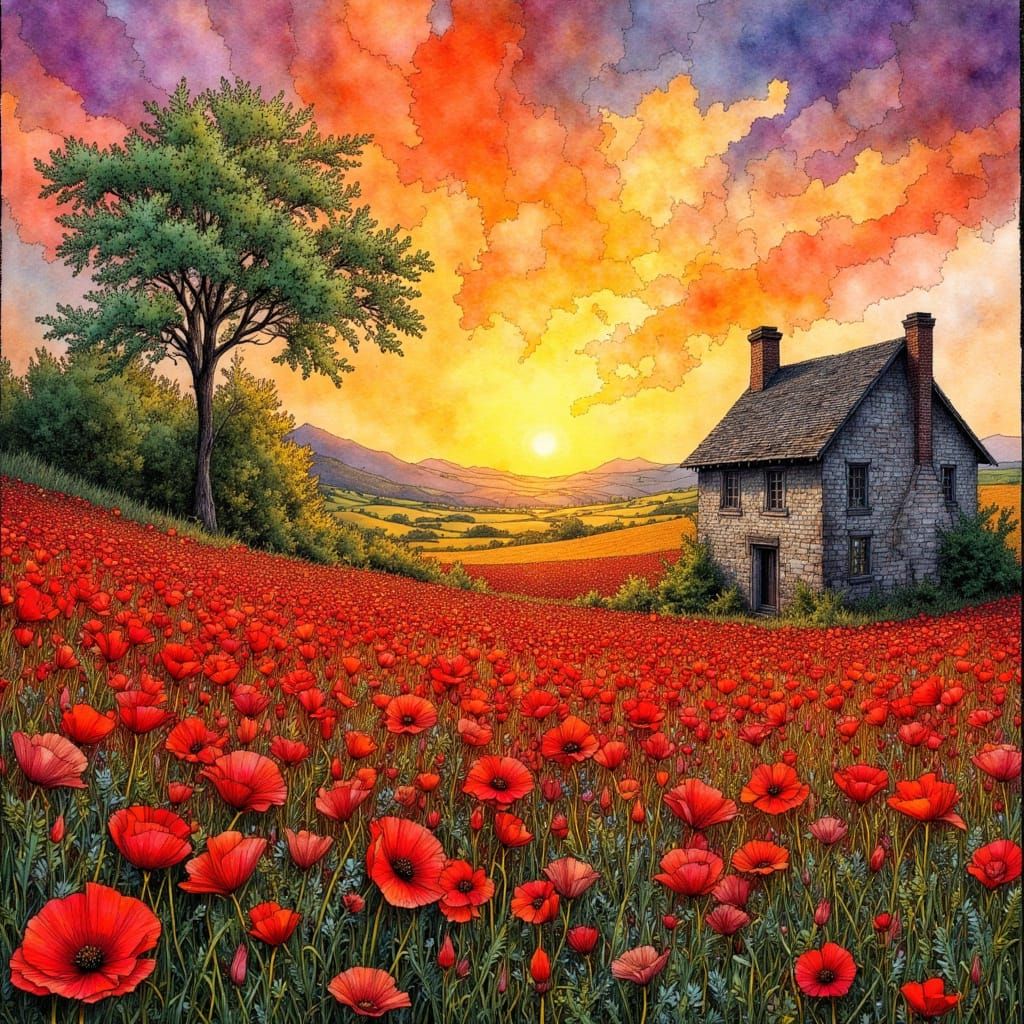 Poppy fields as far as they can see