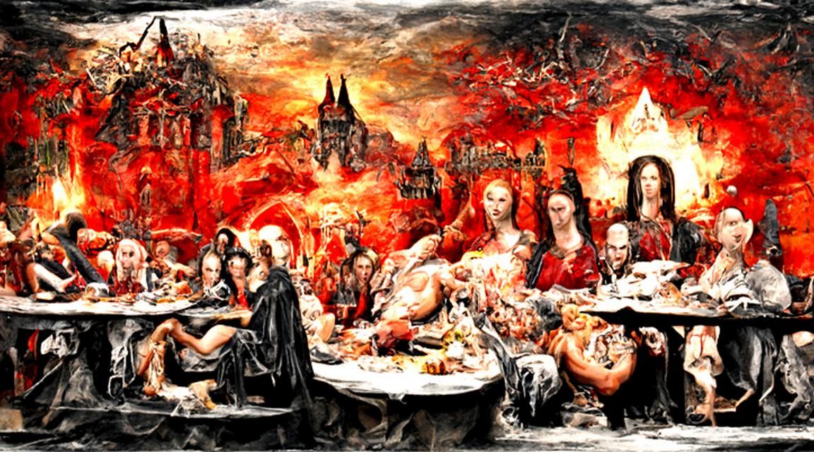 The Last Supper in Hell: Renaissance Matte Painting