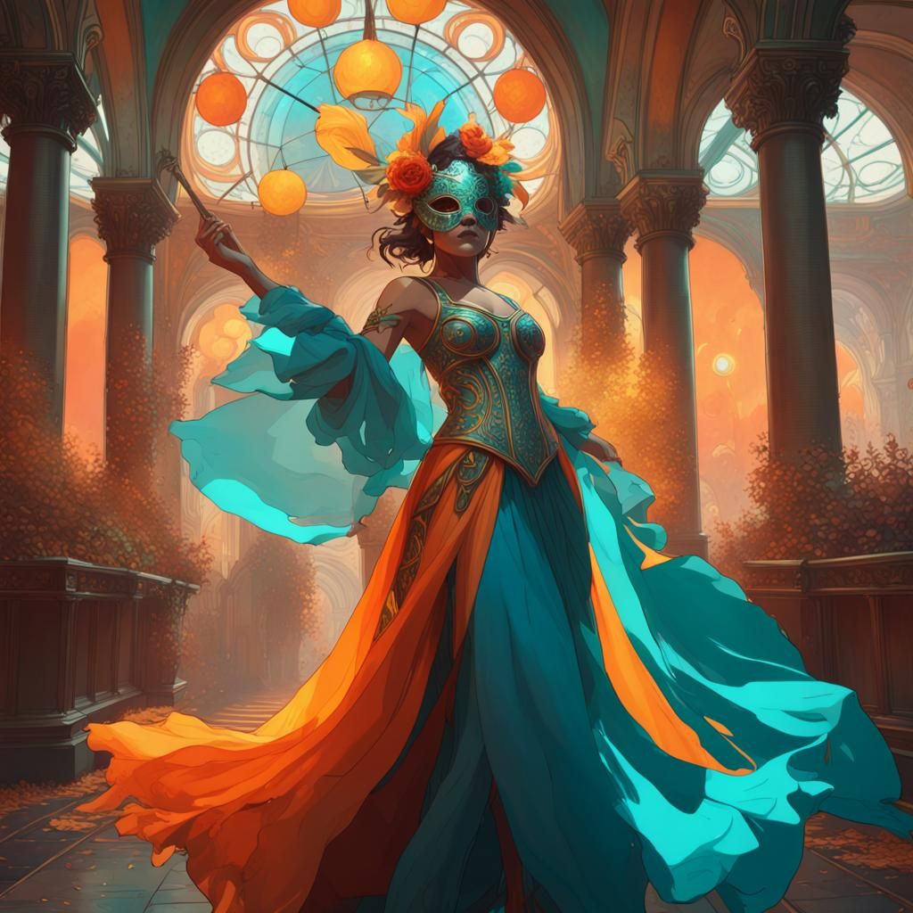 Masquerade Waltz in Art Nouveau Style