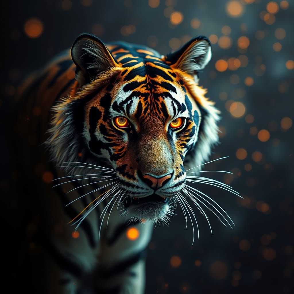 Bokeh Tiger with Synaptic Turbulence