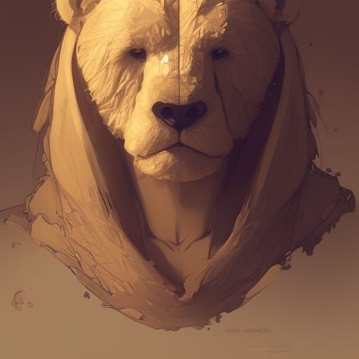 Organic Teddy Bear Portrait in Hyperdetailed Style